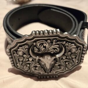 Western Belt Buckle and Belt
